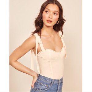 Reformation Blanca Top in Ivory